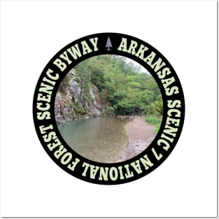 Arkansas Scenic 7 Byway National Forest Scenic Byway circle Posters and Art